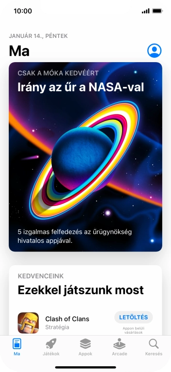 Válaszd a Keresés lehetőséget.