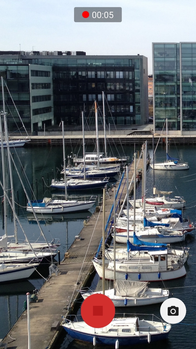 Prima o ícone para parar para terminar a gravação.