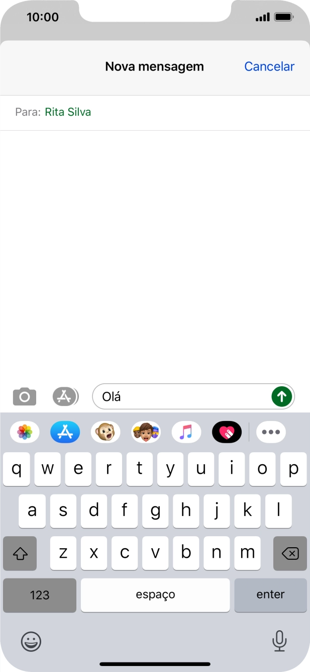 Prima o ícone de imagens.