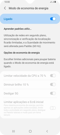 Prima a tecla de início para terminar e voltar ao ecrã inicial.