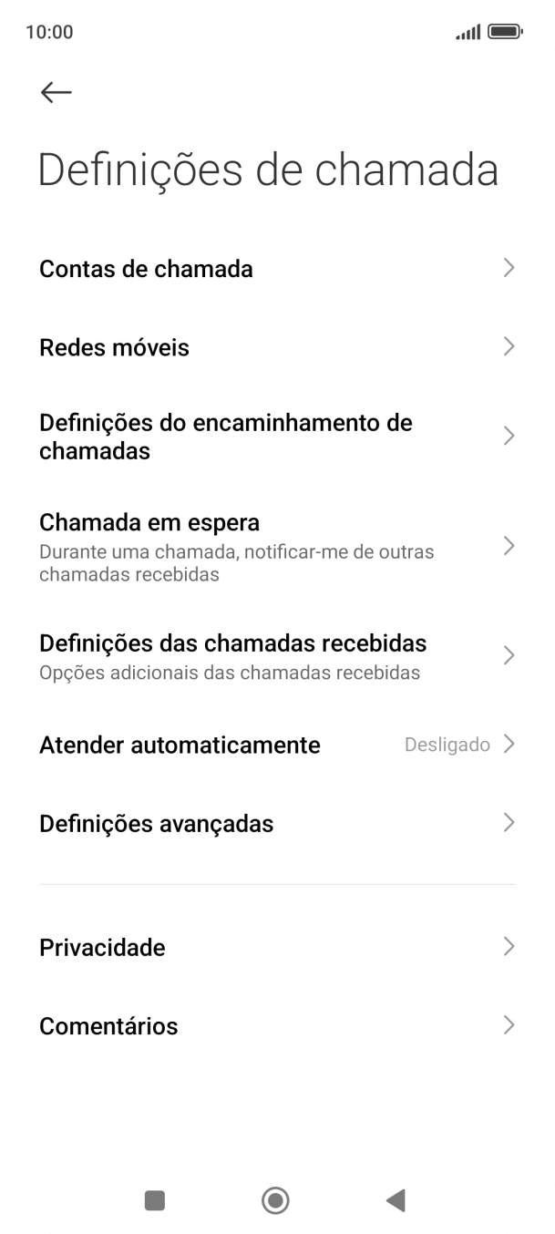Prima Definições do encaminhamento de chamadas.