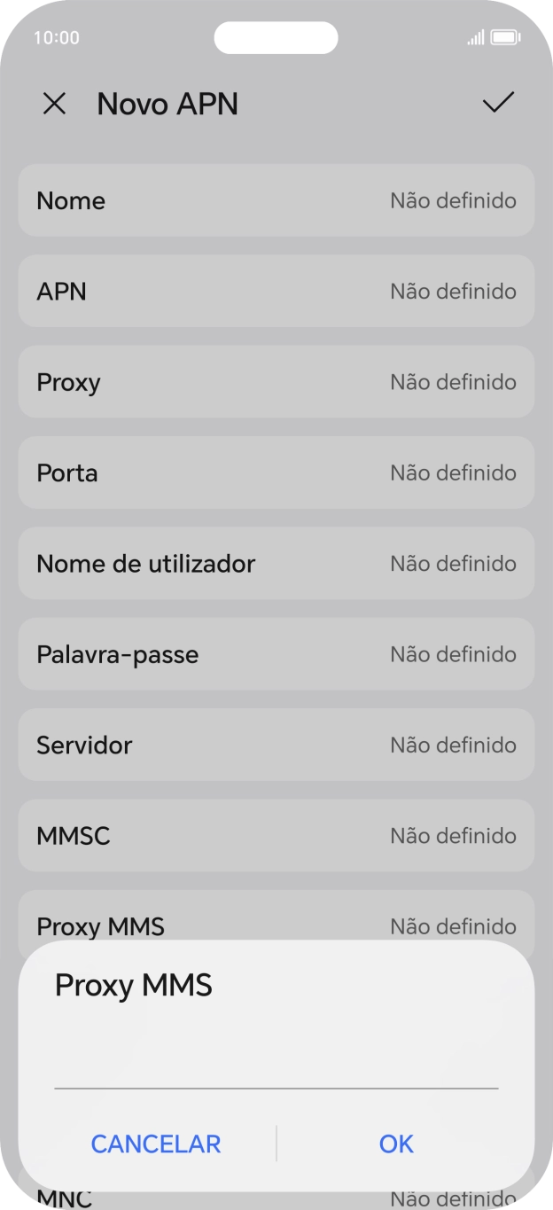 Introduza iproxy.vodafone.pt e prima OK.