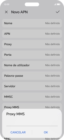 Introduza iproxy.vodafone.pt e prima OK.