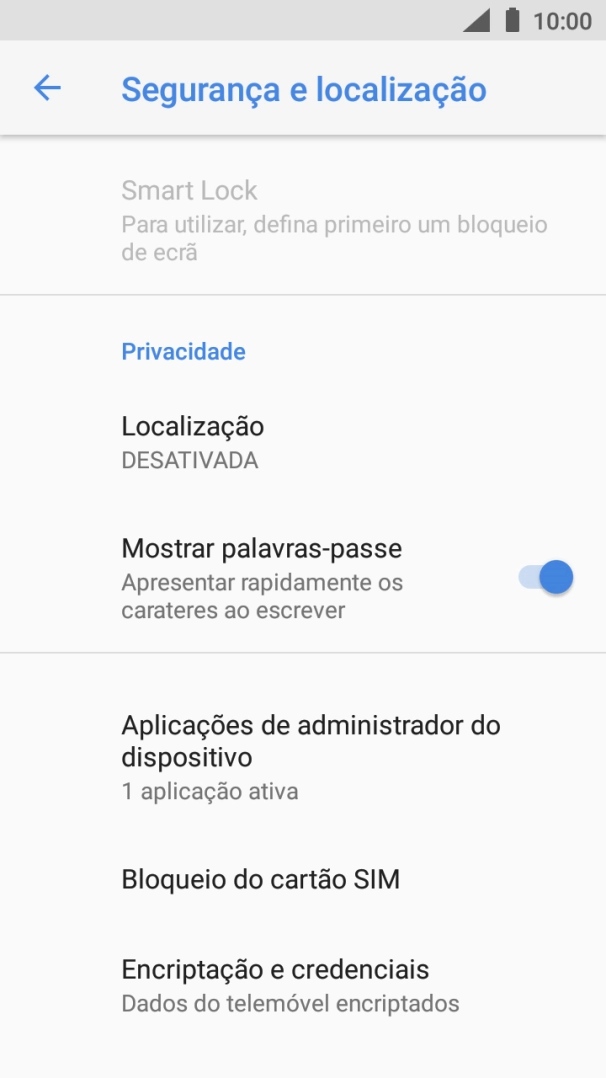 Prima Bloqueio do cartão SIM.