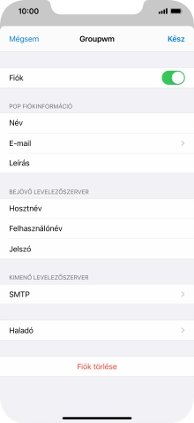 Válaszd az SMTP lehetőséget.