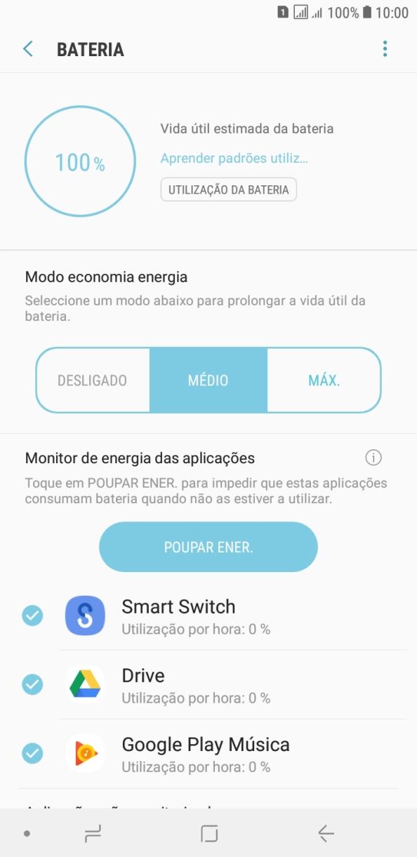 Prima a tecla de início para terminar e voltar ao ecrã inicial.