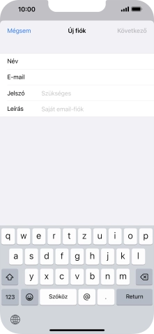 Kattints a Jelszó mezőre, és írd be az e-mail-fiókodhoz tartozó jelszót.