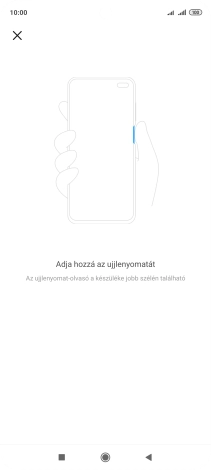 Kövesd a kijelzőn megjelenő utasításokat képernyőzár létrehozásához ujjlenyomattal.