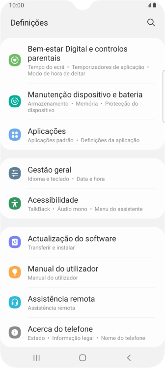 Prima Actualização do software.