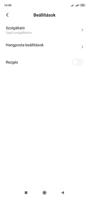 Válaszd a Hangposta-beállítások lehetőséget.