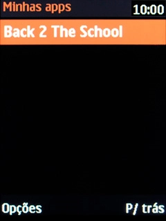 Selecione a app pretendida e prima a tecla de seleção esquerda.