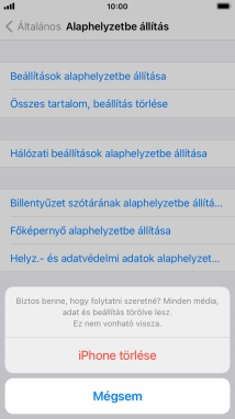 Válaszd az iPhone törlése lehetőséget.