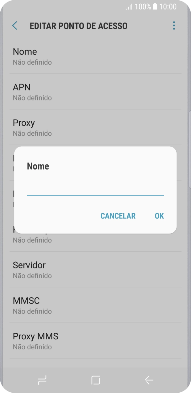 Introduza Vodafone Internet e prima OK.