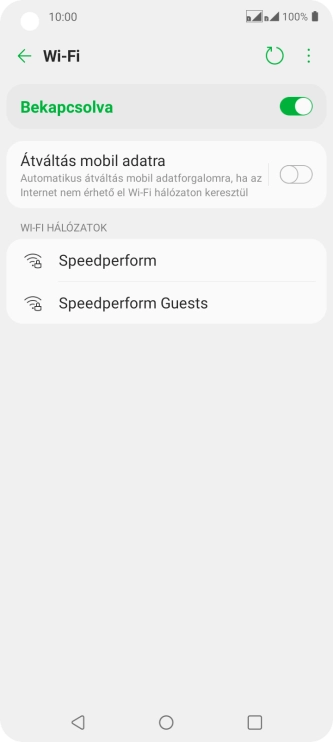 Válaszd ki a kívánt Wi-Fi hálózatot.
