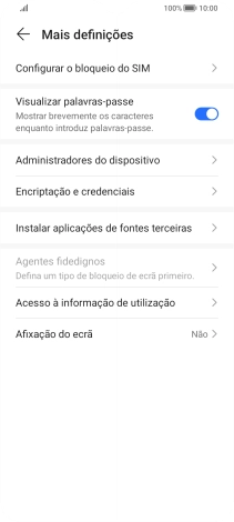 Prima Configurar o bloqueio do SIM.