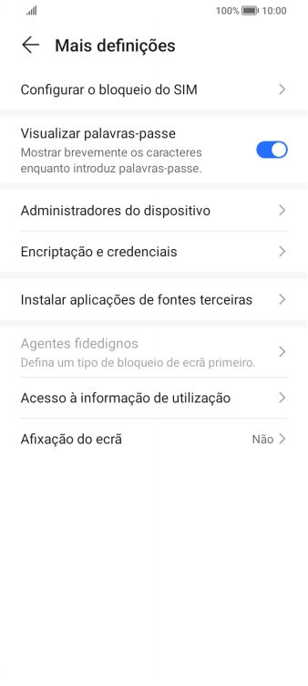 Prima Configurar o bloqueio do SIM.