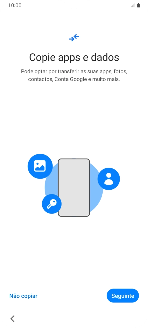 Prima Não copiar e siga as indicações no ecrã para terminar a ativação.