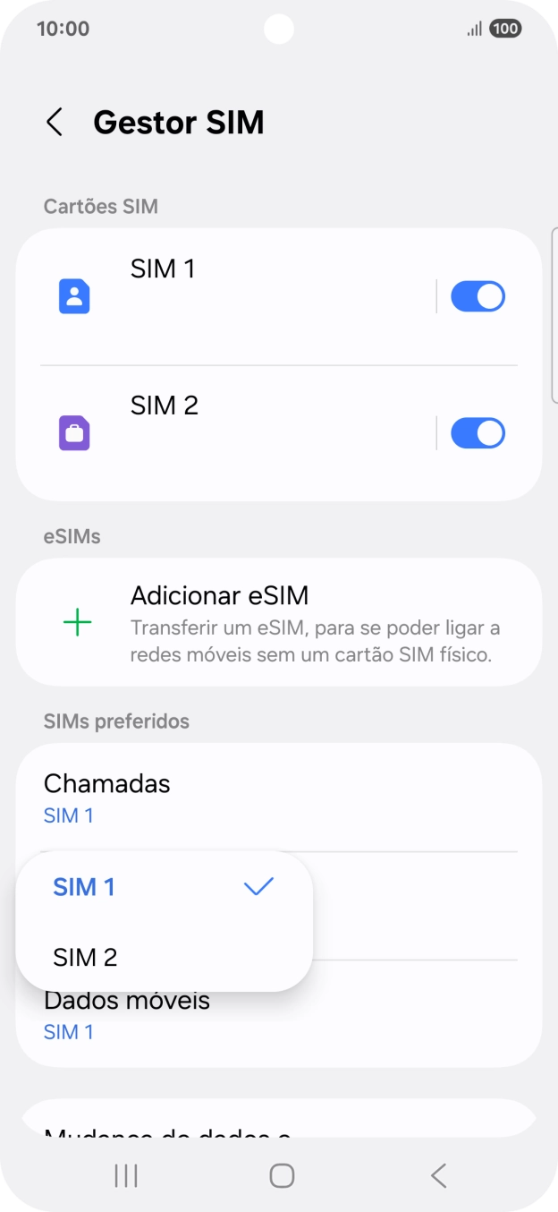 Prima o plano pretendido.