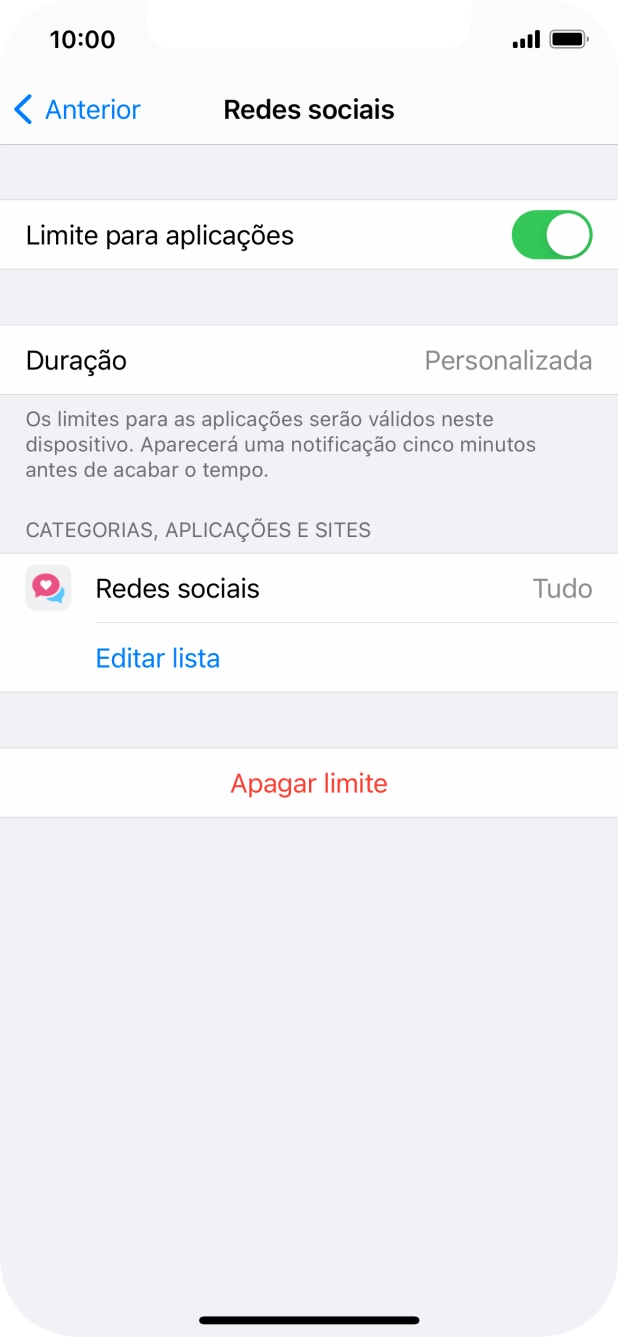 Prima Apagar limite.