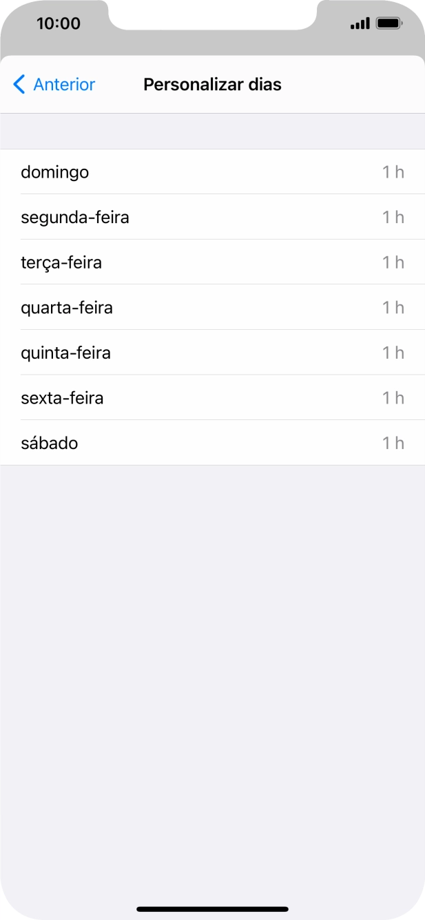 Prima os dias pretendidos.