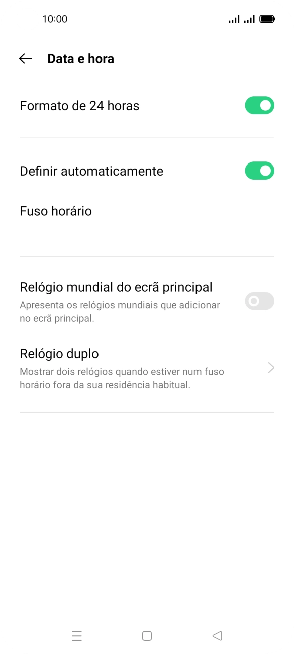 Prima a tecla de início para terminar e voltar ao ecrã inicial.