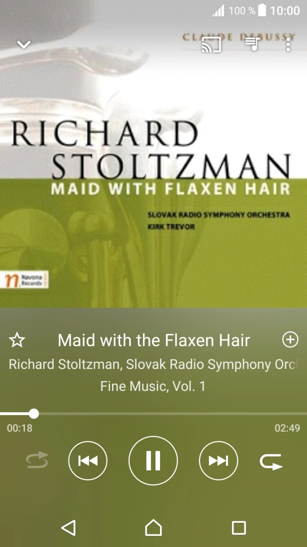 Prima a seta para a direita para ir para o ficheiro de música seguinte.