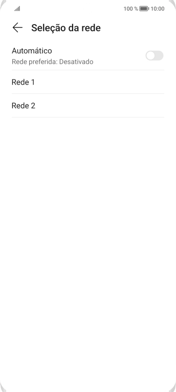 Prima a rede pretendida.
