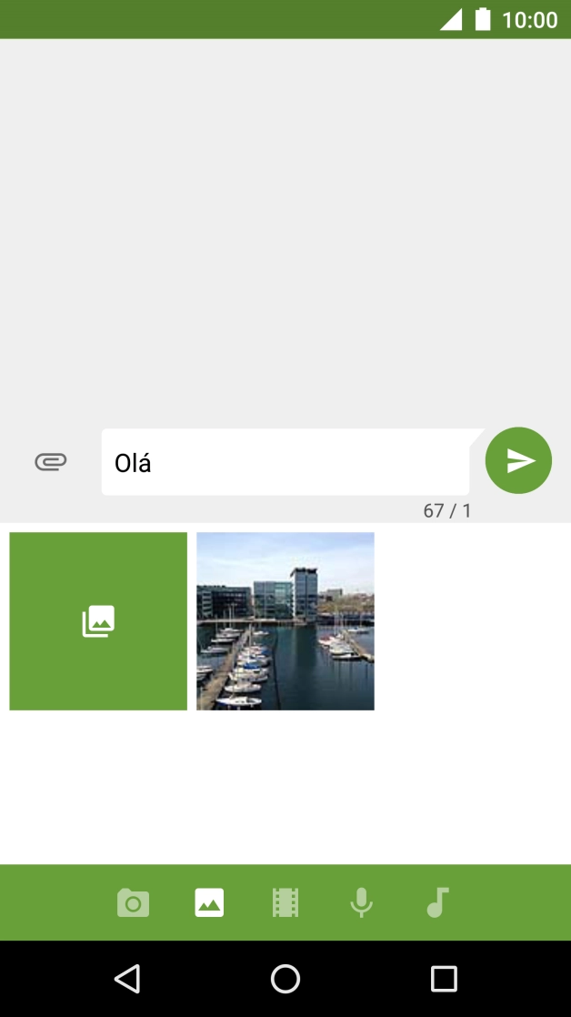 Prima o ícone de galeria.