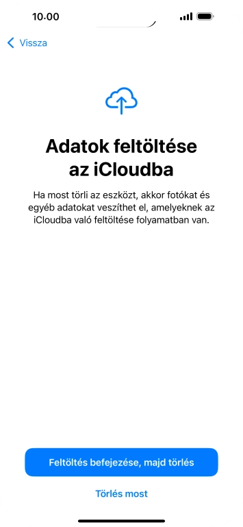 Válaszd a Törlés most lehetőséget.