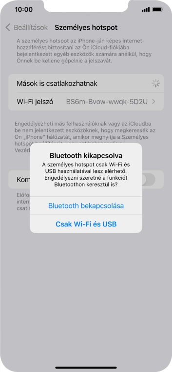 Amennyiben be van kapcsolva a Wi-Fi, válaszd a Csak Wi-Fi és USB lehetőséget.