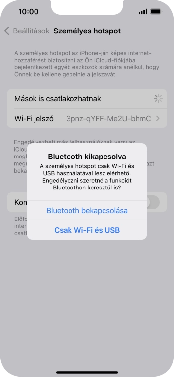 Amennyiben ki van kapcsolva a Wi-Fi, válaszd a Csak Wi-Fi és USB lehetőséget.