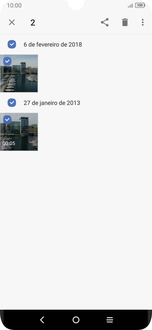 Prima o ícone para partilhar.