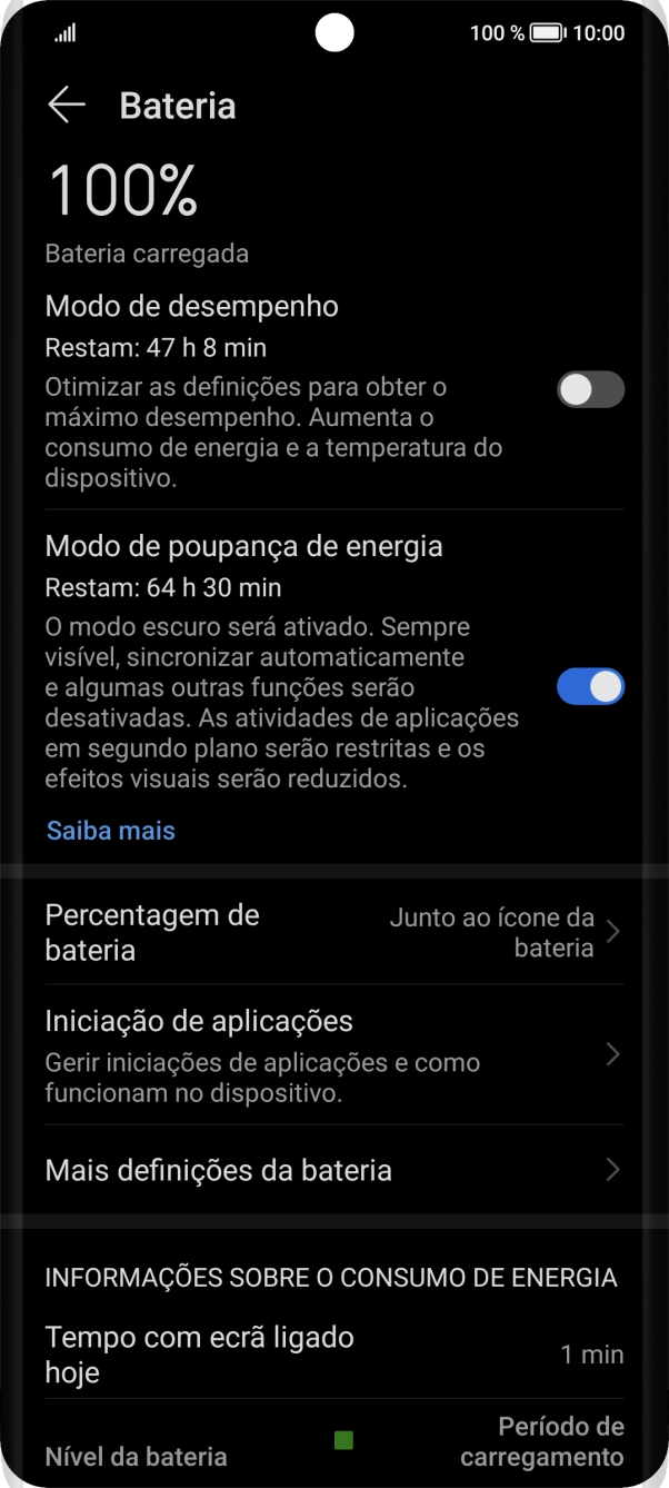 Para voltar ao ecrã inicial, deslize o dedo de baixo para cima a partir da base do ecrã.
