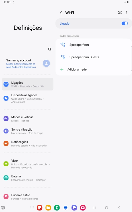Prima a rede Wi-Fi pretendida.