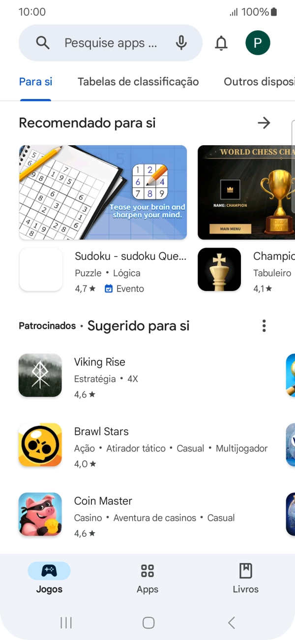 Prima a caixa de pesquisa.