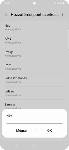 Írd be azt, hogy One MMS, és válaszd az OK lehetőséget.