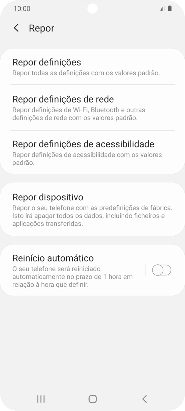 Prima Repor dispositivo.