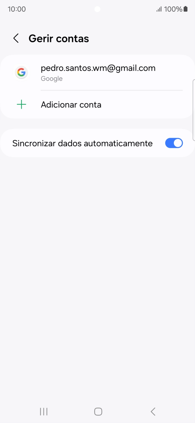 Prima Adicionar conta.