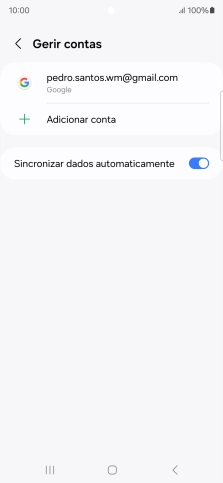 Prima Adicionar conta.