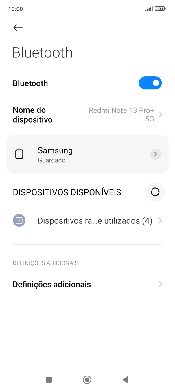 Prima a tecla de início para terminar e voltar ao ecrã inicial.