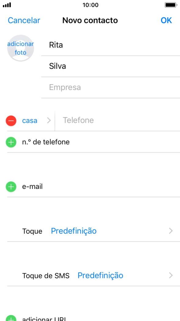 Prima Telefone e introduza o número de telefone pretendido.
