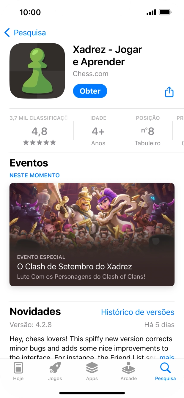 Prima Obter e siga as indicações no ecrã para instalar a app.