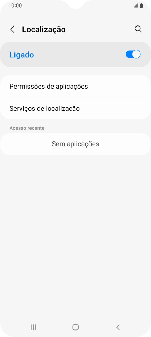 Prima Permissões de aplicações.