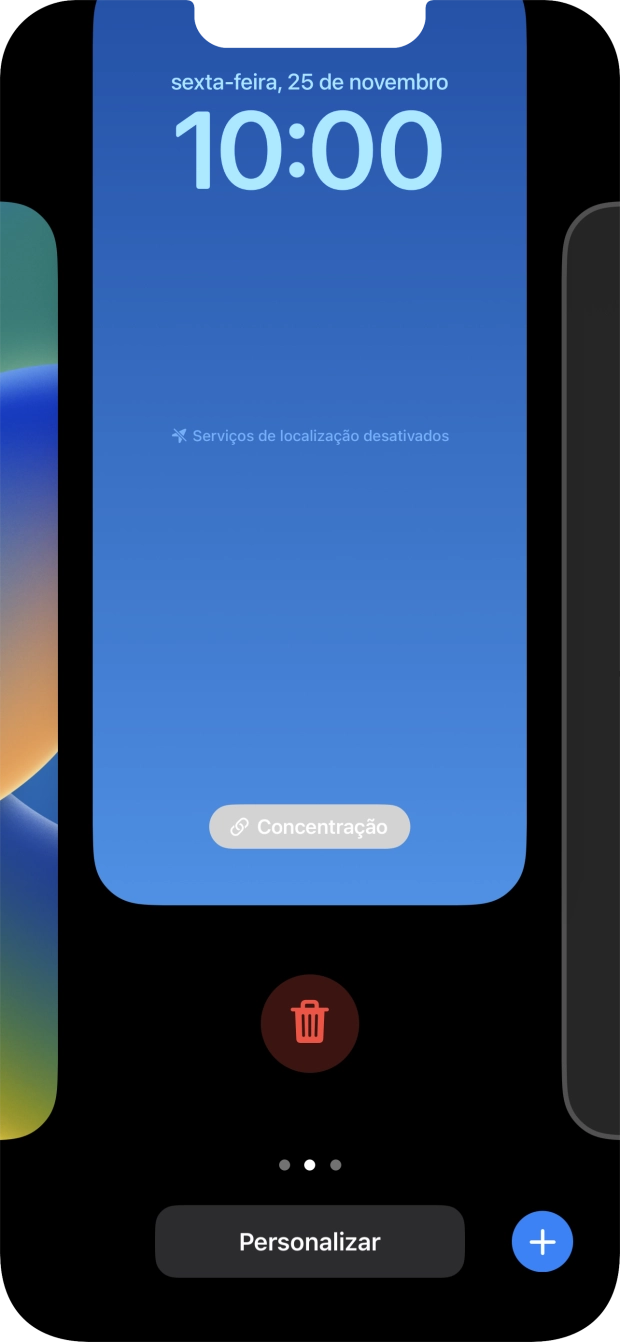 Prima o ícone para apagar.