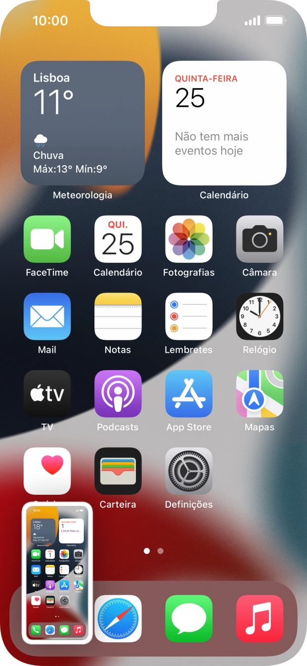 Para modificar a captura de ecrã prima a captura de ecrã e siga as indicações no ecrã para efetuar as modificações pretendidas.