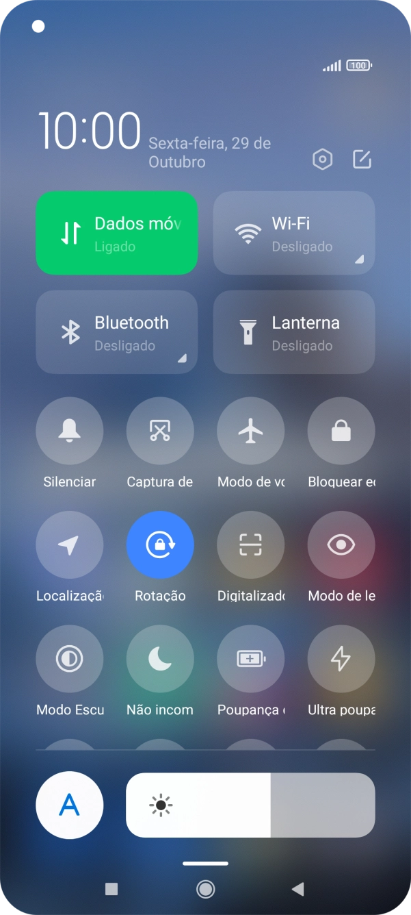 Prima o ícone de definições.