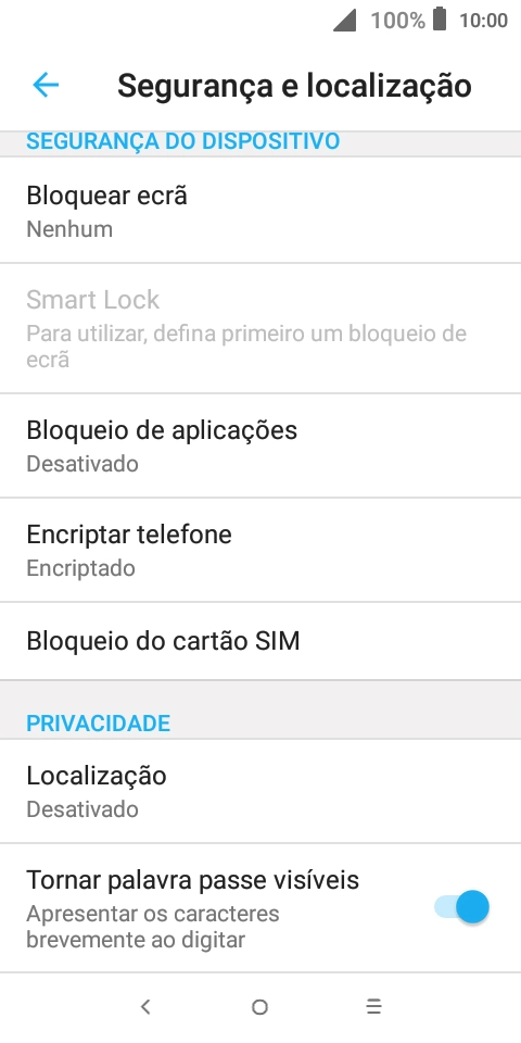 Prima Bloqueio do cartão SIM.