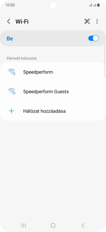 Válaszd ki a kívánt Wi-Fi hálózatot.