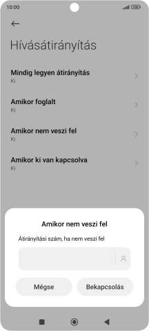 Írd be azt, hogy +36709090999, és válaszd a Bekapcsolás lehetőséget.