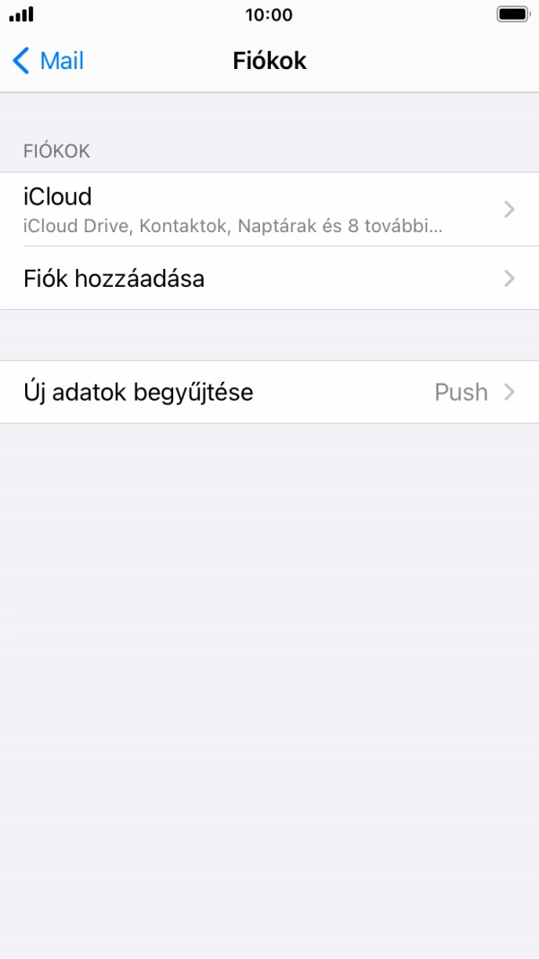 Válaszd a Fiók hozzáadása lehetőséget.